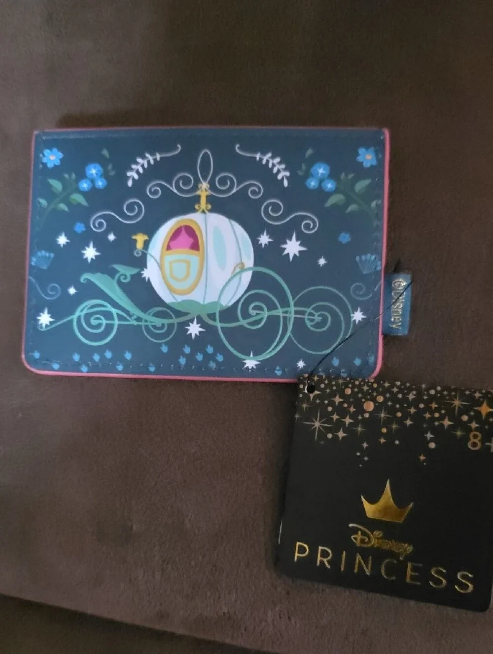 Disney Pink & Navy Card Holder with Cinderella Mice
